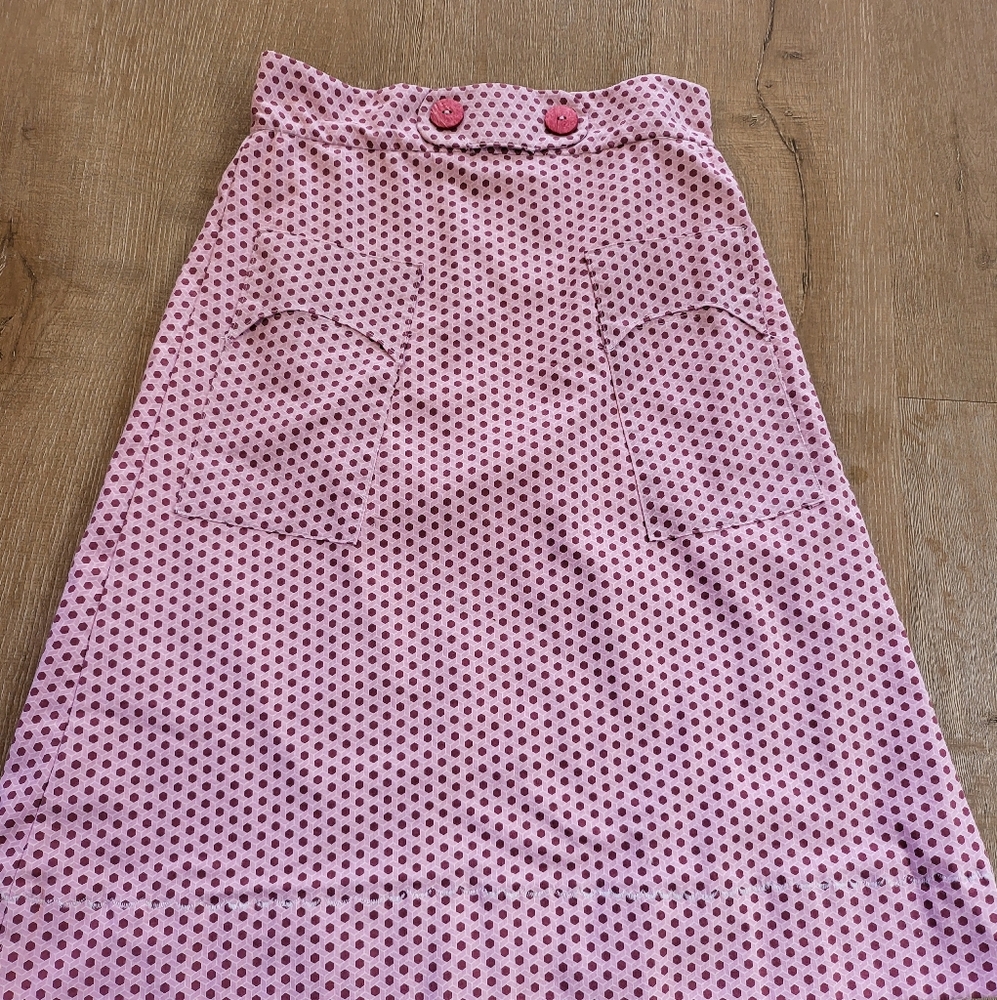 Handmade Pink Polka Dot Skirt from a Famous Hollywood Costume Warehouse